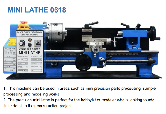 MINI LATHE 0618: Compact Precision Lathe for Model Making and Small Parts Machining